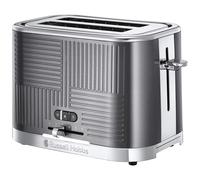 Russell Hobbs 25250 Geo 2 Slice Steel Toaster in Textured Grey Stainle