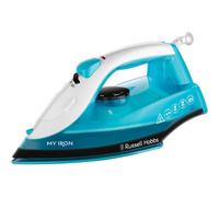 Russell Hobbs Steam Iron Blue and White 1800W with Non Stick Ceramic Soleplate and 2m Power Cable
