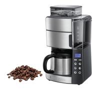 Russell Hobbs 25620-56 Grind and Brew Coffee Maker, Semi-Automatic Isothermal Filter Coffee Maker, 1000 W, Integrated Grain Grinder, Programmable