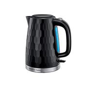 Russell Hobbs 26051 Cordless Electric Kettle - Contemporary Honeycomb Design with Fast Boil and Boil Dry Protection, 1.7 Litre, 3000 W, Black