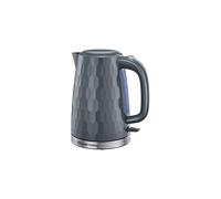 Russell Hobbs 26053 Cordless Electric Kettle - Contemporary Honeycomb Design with Fast Boil and Boil Dry Protection, 1.7 Litre, 3000 W, Grey