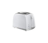 Russell Hobbs 26060 2 Slice Toaster - Contemporary Honeycomb Design with Extra Wide Slots and High Lift Feature, White