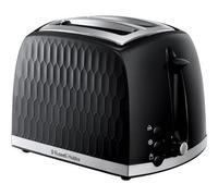 Russell Hobbs 26061 Honeycomb 2 Slice Toaster Extra Wide Slot 6 Settings Black