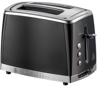 Russell Hobbs 2 Slice Toaster (Stainless steel with matte textured finish, Extra Wide Slots, Lift & Look feature, Variable browning levels, Cancel, frozen & reheat function) Matte Black 26150