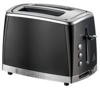 Russell Hobbs 2 Slice Toaster (Stainless steel with matte textured finish, Extra Wide Slots, Lift & Look feature, Variable browning levels, Cancel, frozen & reheat function) Matte Black 26150