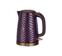 Russell Hobbs 26383 Groove Electric Kettle, Textured Fast Boil Energy Efficient Cordless Kettle with Perfect Pour, 1.7 Litre, 3000 Watts, Mulberry