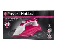 Russell Hobbs Light & Easy Brights Berry Steam Iron, Fabric Softening Infused Ceramic Soleplate. 2x smoother glide, 115g Steam Shot,, 2400W, 26480