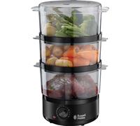 Electric Food Steamer - 3-Tier, 7 Litre Capacity Russell Hobbs Black One Size