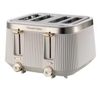 Russell Hobbs 4 Slice Toaster [1960W, Frozen/Cancel/Reheat function with Indicator light] Brontë Stone (Extra wide slots, 6 Browning levels, Lift & Look function, Lift high feature) 26771