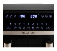 Russell Hobbs Air Fryer [9L] Dual Basket (9 Programs, Dual Zone, Touchscreen, Max 200℃, Auto Shut-Off, Keep warm, Oil Free Cooking, Dishwasher safe parts, 2800W) Satisfry Dual Air Fryer 27680