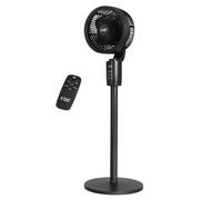 Russell Hobbs 3 in 1 Pedestal & Desktop Circulator Fan with 3 Modes & 16 Speed Settings, Adjustable Height, Oscillating, Electric Cooling, 1.8m Power Cord 9hr Timer Remote Control Black RHPCF1001B