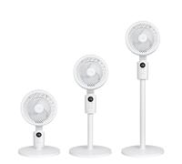 Russell Hobbs 3 in 1 Pedestal & Desktop Circulator Fan with 3 Modes & 16 Speed Settings, Adjustable Height, Oscillating, Electric Cooling, 1.8m Power Cord 9hr Timer Remote Control White RHPCF1001