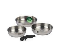 Russell Hobbs 3-Piece Frying Pan Set - 20/24/28cm, Detachable Clip-On Handle