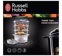 Russell Hobbs 3-Tier 9 Litre Food Vegetable Steamer Healthy 800W - 21140, White