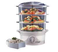Russell Hobbs 3-Tier 9 Litre Food Vegetable Steamer Healthy 800W - 21140, White
