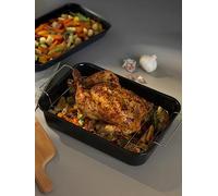 Russell Hobbs 34Cm Enamel Roaster & Rack Black