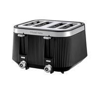 Russell Hobbs 4 Slice Toaster [1960W, Frozen/Cancel/Reheat function with Indicator light] Brontë (Extra wide slots, 6 Browning levels, Lift & Look function, Lift high feature) Matte Black - 26770