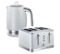 Russell Hobbs 4 Slice Toaster & Kettle Set, Inspire In White White One Size