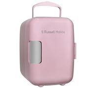 Russell Hobbs 4L/6 Can Portable Mini Cooler & Warmer for Drinks, Cosmetics/Makeup/Skincare, AC/DC Power, Retro Style, Pink, For Bedroom, Home, Caravan, Car RH4CLR1001P
