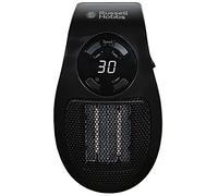 500W Ceramic Plug Heater, Electric Heater Adjustable thermostat, 12 Hour Timer & LED Display, 2 Fan Speeds, 2 Year Guarantee, Black, RHPH2001B