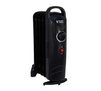 Russell Hobbs 650W Oil Filled Radiator, 5 Fin Portable Electric Heater - Black, Adjustable Thermostat, Safety Cut-off, 10 m sq Room Size, RHOFR3001, 2
