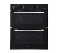 Russell Hobbs 72cm High, 60cm Wide, Black, 92L, Built Under, Electric Fan Double Oven, RH72DEO1001B - Free 2 Year Guarantee