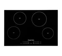 Russell Hobbs 77cm Induction Hob with 4 Cooking Zones, Slider Touch Control, 99-minute Timer, Boost Function, 9 Stage Power Levels, 7000W Power and Automatic Safety Off Switch in Black, RH77IH413B