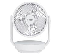 Russell Hobbs 9" Circulator Desk Fan in White with 7 Speed Settings, 2 Modes, 60° Horizontal & 90° Vertical Oscillation Function, LED Display, Remote Control and 6 Hour Timer, 2m Power Cord, RHDCF1001