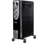 Russell Hobbs 9 Fin RHOFR1106B Oil Filled Radiator 2500W - Black, Black