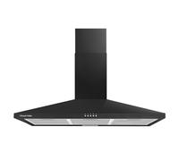 Russell Hobbs 90cm Chimney Cooker Hood in Black with 3 Speed Settings, 2x Carbon Filters, Extraction or Recirculation, 400 m³/h Extraction Rate, LED Lights, A++ Energy Rating, RH90SCH03A1B
