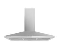 Russell Hobbs 90cm Chimney Cooker Hood in Stainless Steel with 3 Speed Settings, 2x Carbon Filters, Extraction or Recirculation, 400 m³/h Extraction Rate, LED Lights, A++ Energy Rating, RH90SCH03A1SS