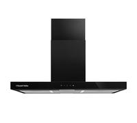 Russell Hobbs 90cm Island Cooker Hood in Black with 3 Speed Settings, 3x Washable Aluminium Filters, Extraction or Recirculation, Boost Function, LED Lights A++ Energy Rating, RHICH904B