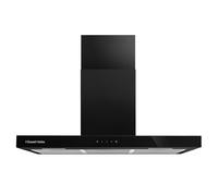 Russell Hobbs 90cm T-Shaped Cooker Hood in Black with 3 Speed Settings with 3x Washable Aluminium Filters, Extraction or Recirculation, Boost Function, ECO LED Lights A++ Energy Rating, RHGCH903B