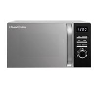 Russell Hobbs Black Digital Microwave 20 Litre 800W Solo Digital with 5 Power Levels, Defrost Function & Easy Clean, 60 Minute Timer, 8 Auto-Cook Menus, RHMD832B