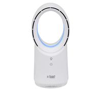 Russell Hobbs Bladeless Desk Fan Rechargeable USB in White 3 Speeds RHBLDLUSB25