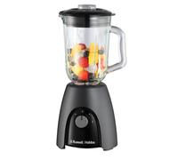 Russell Hobbs Blender [Smoothie Blender] Juicer and Baby Food Mixer (1.5L Glass Jug, 2 Speeds and Heart Rate Setting, Stainless Steel Blades, BPA-Free, 850W Max Power) Matte Charcoal 27121-56