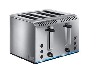 Russell Hobbs Buckingham Classics 4 Slice Toaster, Extra Wide Slots, Brushed Stainless Steel - 20750