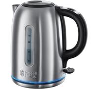 Russell Hobbs Brushed Stainless Steel Electric 1.7L Cordless Kettle (Quiet & Fast Boil 3KW, Removable washable anti-scale filter, Push button lid, Perfect pour spout) 20460