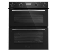 Russell Hobbs Built-In Electric Fan-Assisted Double Oven 92L Total Capacity in Black, 60cm Wide, with 7 Functions, Single & Double Grill, Convection Heating, LED Clock & Timer, RH72DEO1003BS