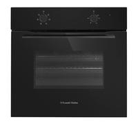 Russell Hobbs Built-in Electric Fan Oven 70L in Matte Black with 6 Functions, Double-Glazed Door & Dial Controls, A Energy Rating, Grill Function, Easy-Clean Interior, RHFEO7008MB