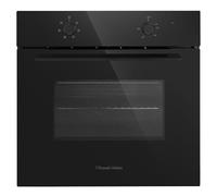 Russell Hobbs Built-in Multifunctional Electric Fan-Assisted Oven 70L in Black with 6 Functions, Double-Glazed Door, A Energy Rating, Grill Function, LED Clock & Timer, Easy-Clean Interior, RHEO7011B