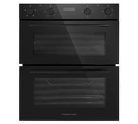 Russell Hobbs Built-Under Electric Double Oven 92L Total Capacity in Black, 60cm Wide, with 7 Functions, Single & Double Grill, Convection Heating, LED Clock & Timer, Easy-Clean Interior, RH72DEO1004B
