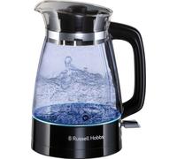 Russell Hobbs Carafe Style 1.7L Cordless Electric Glass Kettle with black han...