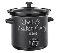 Russell Hobbs Chalkboard 3.5L Electric Slow Cooker - Cooks upto 4 portions, 3 heat settings, high/low/keep warm, Energy saving, 200W, 24180