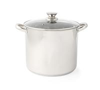 Russell Hobbs Classic Collection 26 cm Stockpot - Stainless Steel Cooking Pot, Tempered Glass Lid with Steam Vent, 11.5 Litre Capacity, Mirror Finish, Easy to Clean, for Soups, Casseroles, Curry