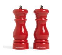 Russell Hobbs Classic Salt & Pepper Mill Set, 2 Piece Set, 17.1cm, Red Acrylic, Adjustable Grind Mill, Everyday Tabletop Seasoning, Salt and Pepper Grinders for Kitchen & Dining