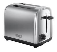 Russell Hobbs 2 Slice Toaster with Perfect Toast Technology for improved evenness (Wide slots, Lift & look feature, 6 Browning levels, Frozen & Cancel function, 850W, Brushed & Stainless Steel) 24080