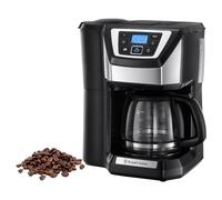 Russell Hobbs Coffee machine with grinder [digital timer, shower head for optimal extraction & aroma] Victory (max 12 cups, 1.5 l glass jug, grind setting) 22000-56/RH filter coffee machine
