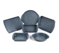 Russell Hobbs COMBO-5437 Nightfall Stone Non-Stick 6-Piece Bakeware Set ? Includes Pizza Tray, Baking Tray, Roaster, Loaf Pan and Baking Tins, Durable