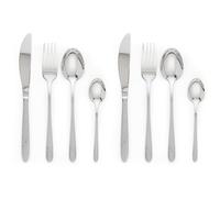 Russell Hobbs COMBO-6706 32 Piece Rhombus Cutlery Set, Stainless Steel, Includes 8 Knives, 8 Forks, 8 Table Spoons, 8 Tea Spoons